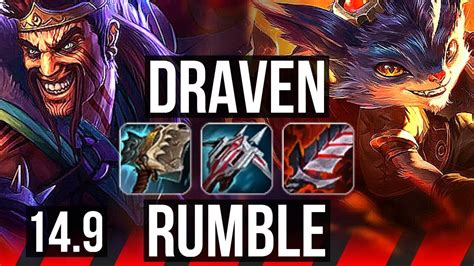 DRAVEN Vs RUMBLE TOP 6 Solo Kills 1800 Games Legendary 17 3 3