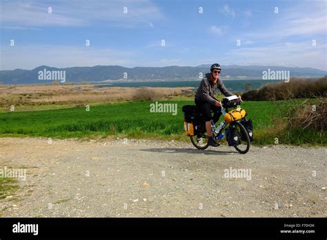 Cycle Touring In Greece Stock Photo Alamy