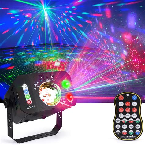 Lunartec Disco Licht Mobiles Mini Led Discolicht Mit Batterie Betrieb