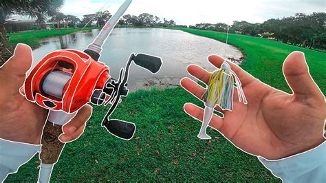 Fishing A Golf Course Pond In Florida Youtube