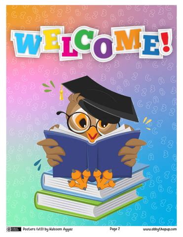 Welcome poster | Free Printable Papercraft Templates