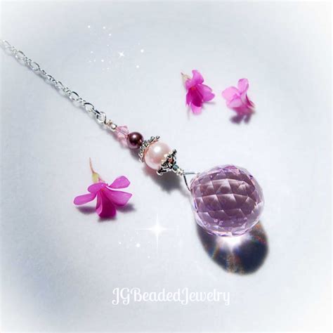 Pink Burgundy Swarovski Crystal Suncatcher Jgbeads