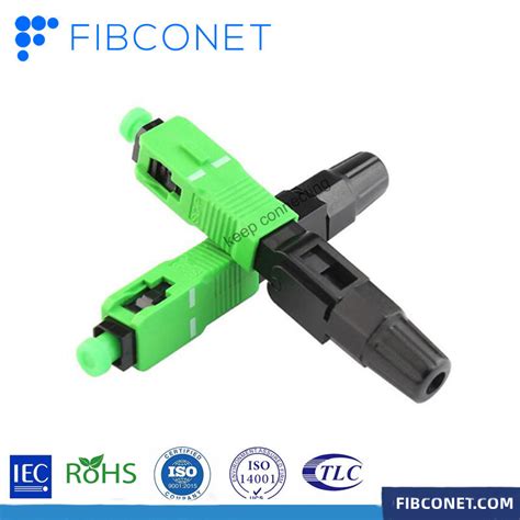 FTTH Sc APC Upc Optical Easy Install Quick Connectors Fiber Optic Fast