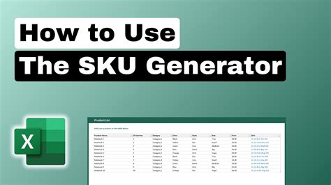 How To Use The SKU Generator YouTube