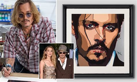 Johnny Depp Unveils £1950 Self Portrait Five He Painted During The