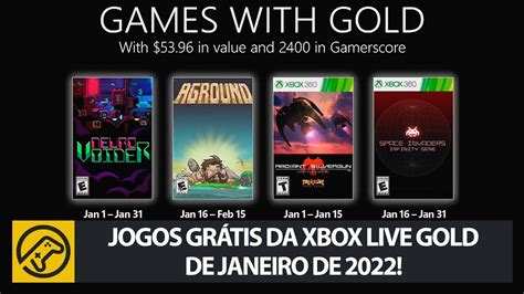 DICA Jogos GRÁTIS da XBOX LIVE GOLD de Janeiro de 2022 YouTube