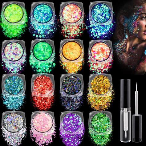 Amazon COKOHAPPY Holographic Chunky Glitter Total 80g Body Nail