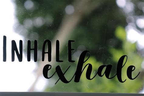 Inhale Exhale Mirror Decal Breathe Decal Small Vinyl Decal Etsy