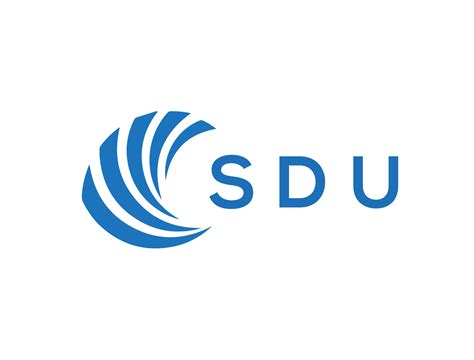 SDU letter logo design on white background. SDU creative circle letter ...