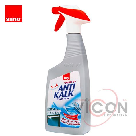 SANO ANTI KALK Soluție anticalcară de pe fierbător de apă, 700 ML.