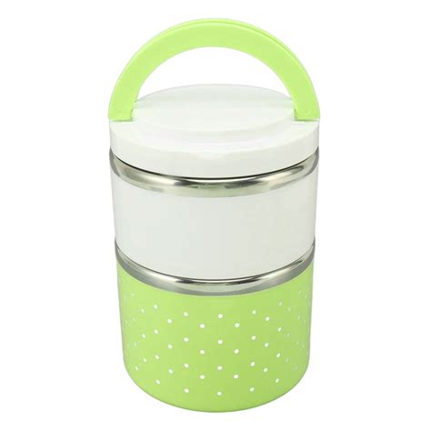 Kuaa Bento Lunch Box Stainless Steel Lightweight Pp Housing Double