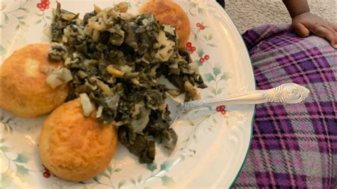 My Husband Cooked Callaloo Saltfish With Fried Dumplings Jamaican