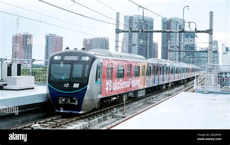 Mrt Mass Train Transport In City Of Jakarta Indonesia View From Mrt