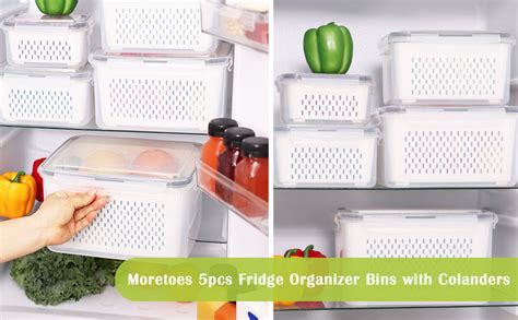 Amazon Moretoes Pcs Fruit Containers For Fridge Clear Berry