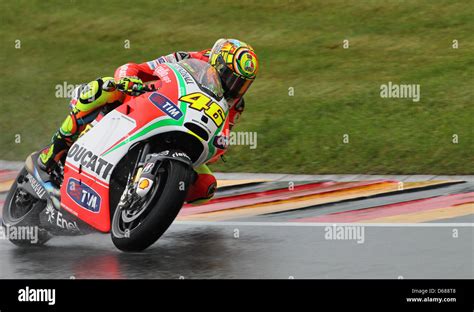 Italian MotoGP Driver Valentino Rossi Of Team Ducati During The