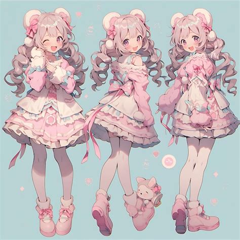 Premium Ai Image Character Anime Concept Cute Tall Girl With Frilly