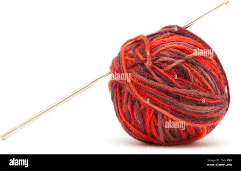 knitting wool ball isolated on white Stock Photo - Alamy