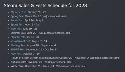 Here's every official Steam Sales date for 2023 | TechNave