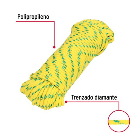 Pio Truper Fiero Piola De Polipropileno Trenzada De Mm X