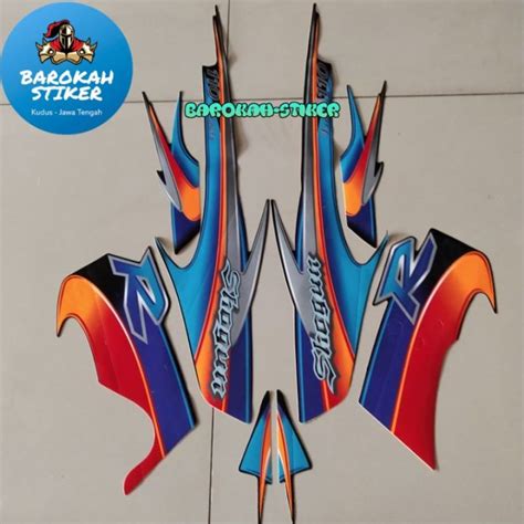 Striping Stiker Polet Motor Suzuki Shogun R Hijau