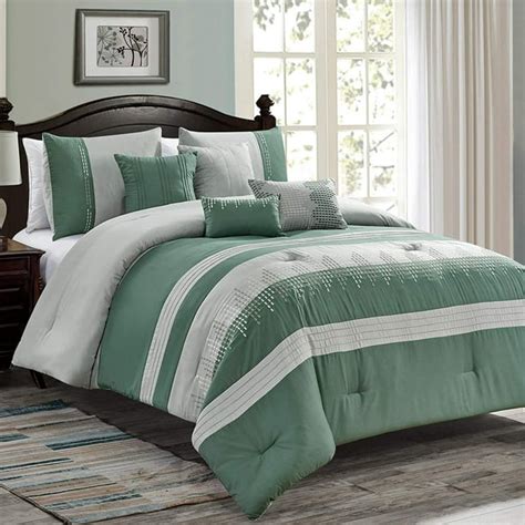 Sapphire Home Luxury 7 Piece Full/Queen Comforter Set with Shams ...