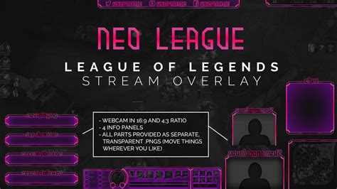 Neo League - Neon League of Legends Twitch Overlay