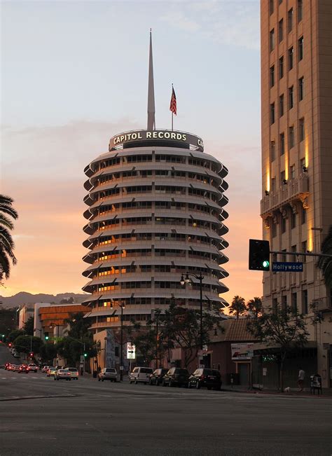 Capitol Records Building At Night