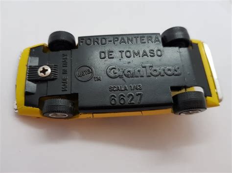 Ford Pantera Gt De Tomaso Jaune Et Noir Mattel Gran Toros Sans