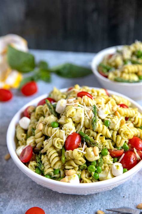 Easy Pesto Pasta Salad Lemon Blossoms