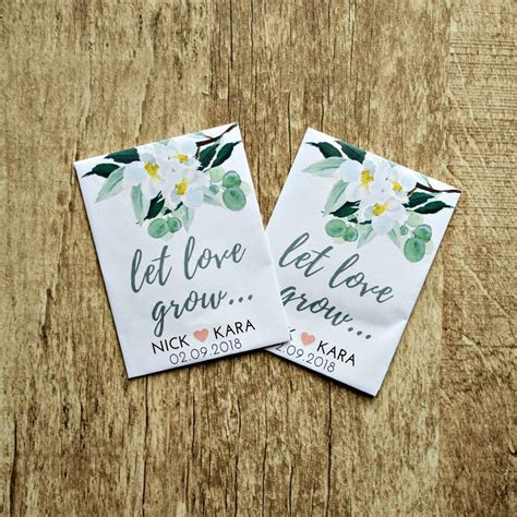 Let Love Grow Custom Seed Wedding Favors SEALED With SEEDS Etsy