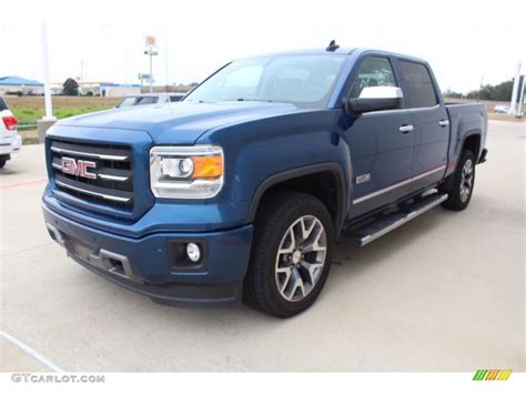 Stone Blue Metallic Gmc Sierra Slt Crew Cab X