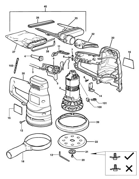 Black Decker Bd190e Random Orbit Sander Type 1 Spare Parts SPARE