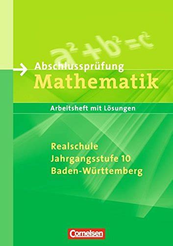 Abschlusspr Fung Mathematik Realschule Baden W Rttemberg