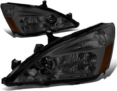 DNA MOTORING Pair Headlight Assembly Compatible With 03 07 Honda Accord