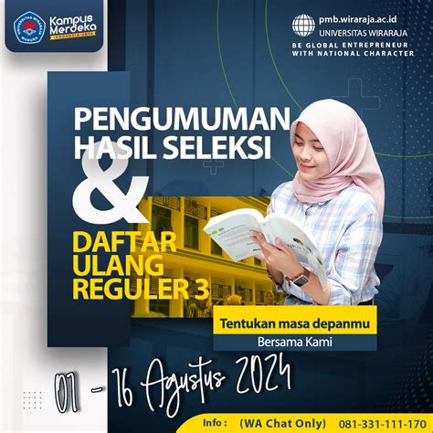 Pengumuman Hasil Seleksi Dan Daftar Ulang Reguler III Universitas