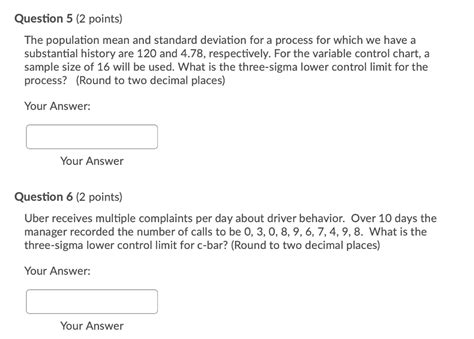 Solved Question 5 2 Points The Population Mean And