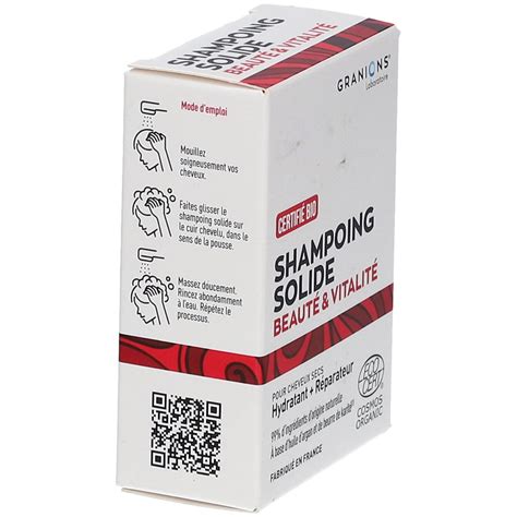 Granions® Shampoing Solide Certifié Bio Beauté And Vitalité 80 G