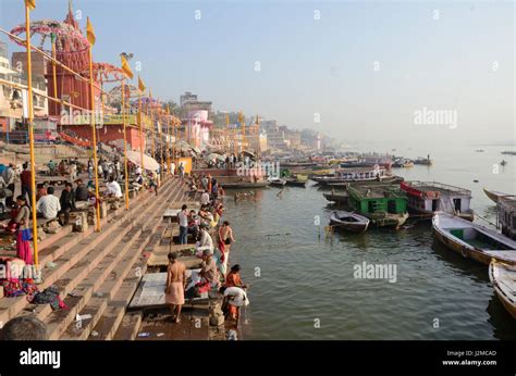 Ghats on the River Ganges, Varanasi (Benares, Uttar Pradesh, India ...