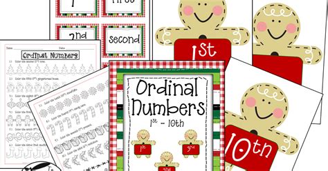 Classroom Freebies Gingerbread Ordinal Numbers Freebie