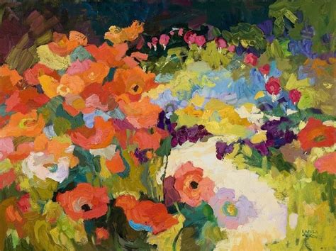 Larisa Aukon Garden Variety Abstract Floral Paintings Flower Art