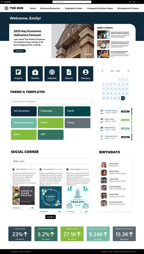 6 SharePoint Intranet Examples and Templates — Origami