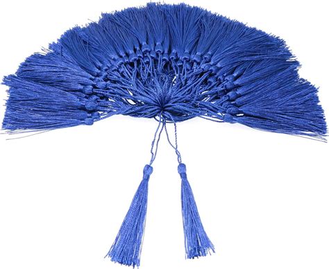 Amazon Vapker Pieces Blue Tassels Cm Inch Silky Handmade