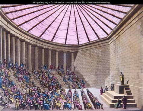 The Odeon In The Time Of Pericles Illustration From Il Costumo Antico