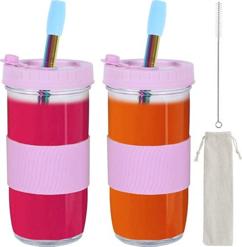 Bubble Tea Cups Met Deksel En Rietje Ml Stuks Herbruikbare