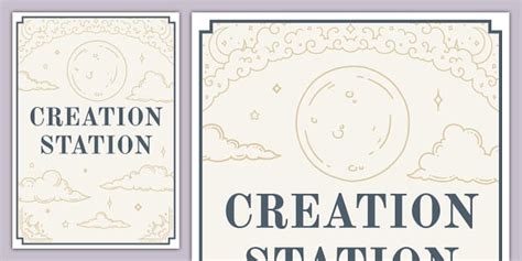 Celestial Themed Creation Station Display Poster Twinkl