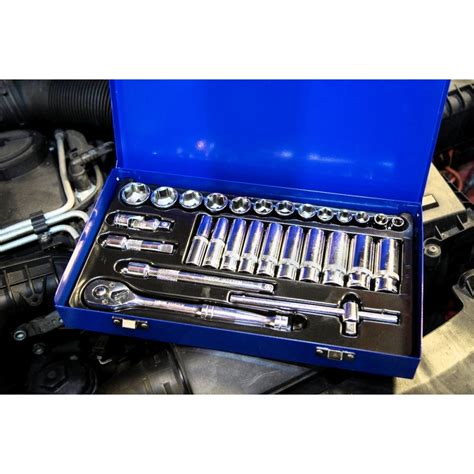 Blue Spot Tools 28pc 3 8 Inch Metric Socket Set 01547 Bluespot