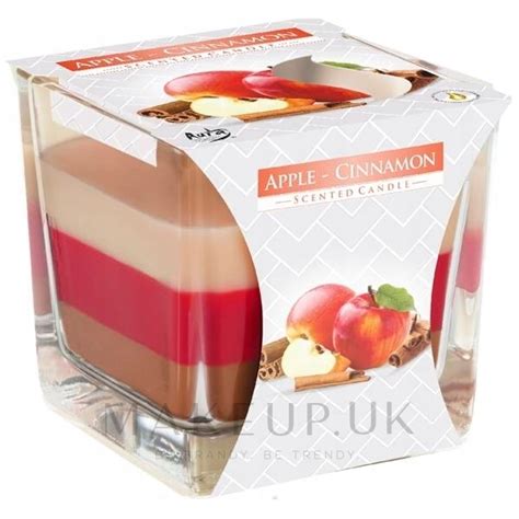 Bispol Scented Candle Apple Cinnamon Scented Three Layer Candle In