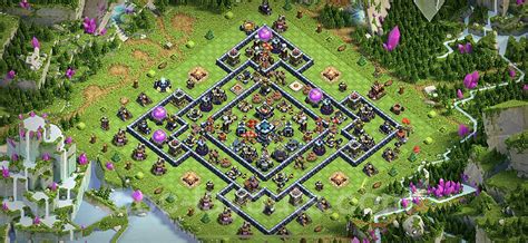 Trophy Defense Base Th13 With Link Hybrid Clash Of Clans Town