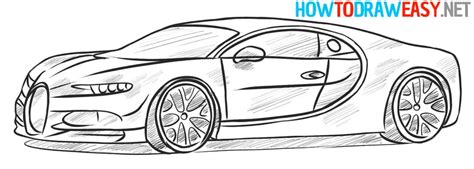 Bugatti Chiron Drawing Outline