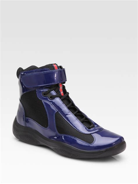 Prada Doublestrap Sneakers In Purple Lyst